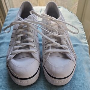 White Adidas Nizza Parley Canvas Sneakers